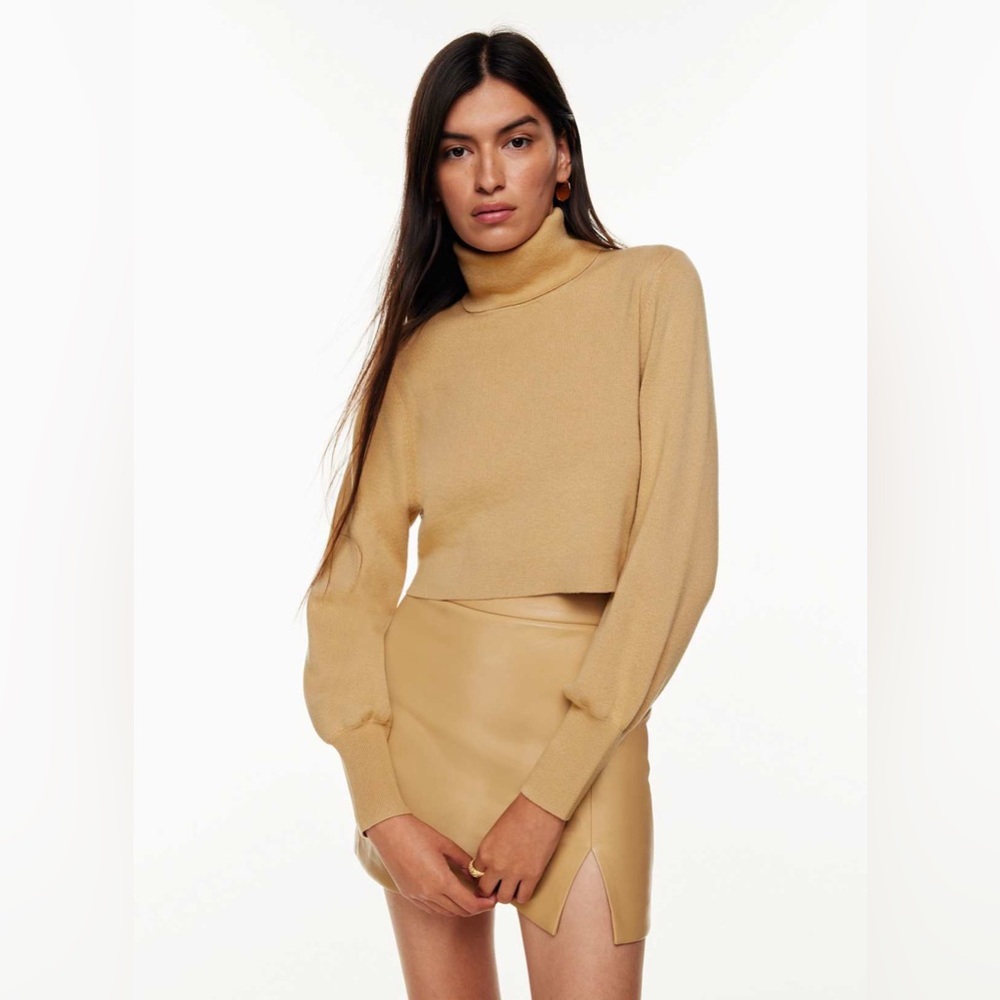 Aritzia Wilfred Rebecca Crop Turtleneck Sweater